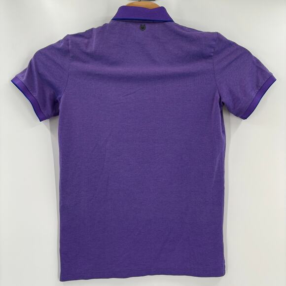 Greyson Mens Small Purple Short Sleeve Cotton Blend Golf Polo Shirt - Picture 6 of 7